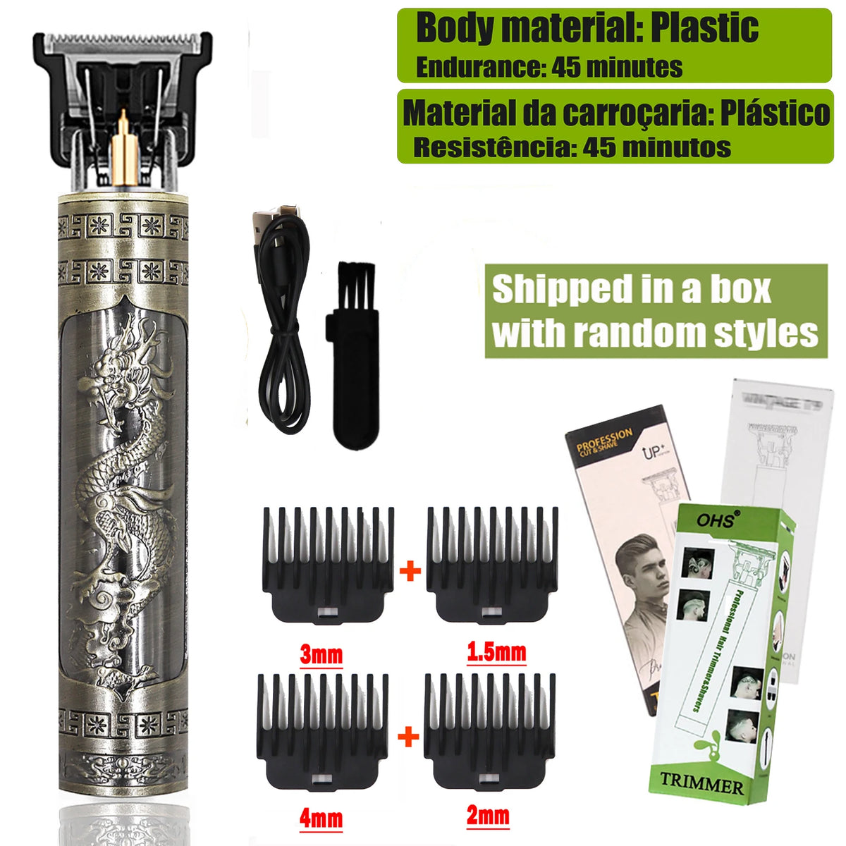 Beard Shaving Body Hair Trimmer Clippers Electric Machine Men Haircut Machine 0mm Barber Shaver