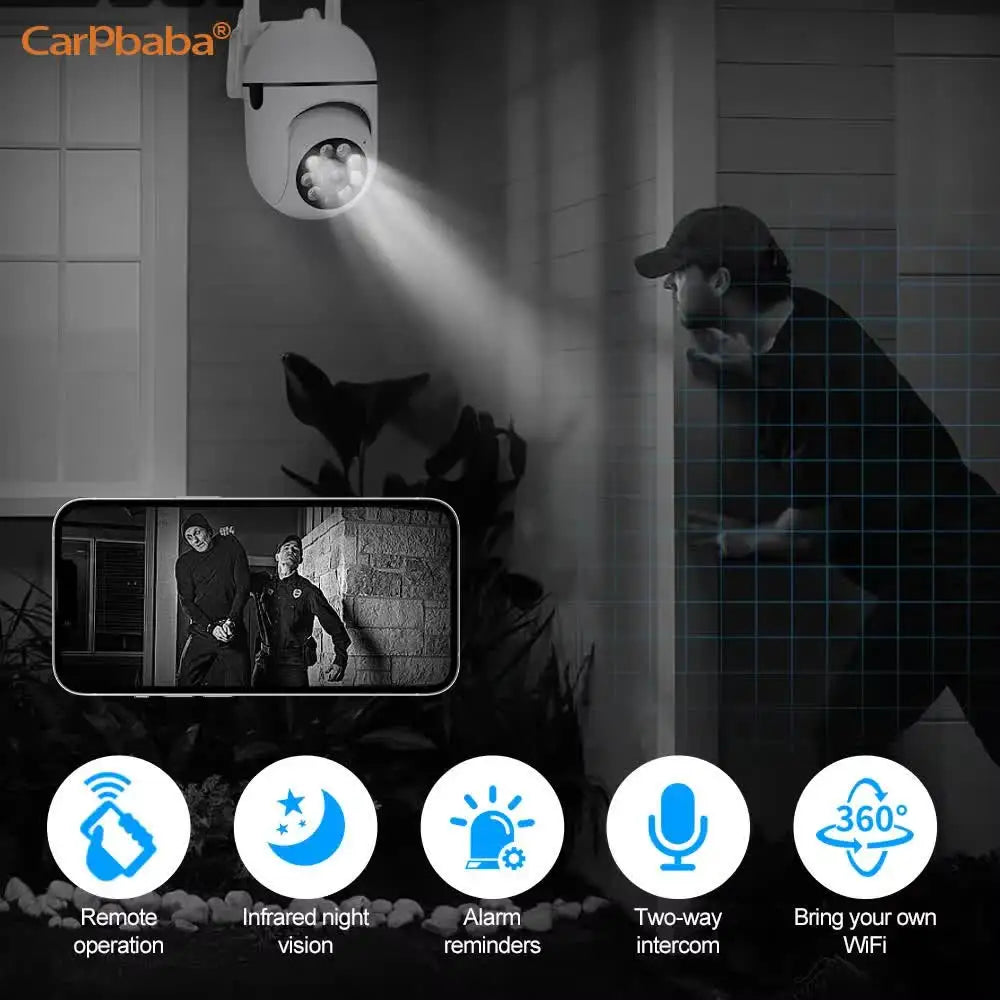Outdoor Home Security WIFI CCTV Surveillance with Color Night Vision Wireless HD 2-Way Audio 1080P