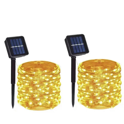 5Packs Solar Led Fairy Light Outdoor 8Modes Copper Wire Lights Waterproof