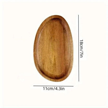 Japanese solid wood fruit plate multi-size high-value snack plate