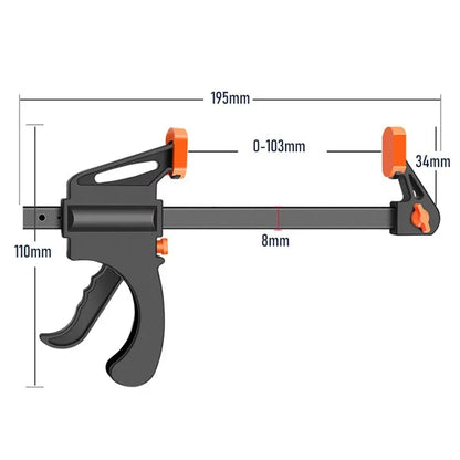 5/2pcs Woodworking Bar 4 Inch Clamp Clip Set Hard Quick Ratchet Release Clip