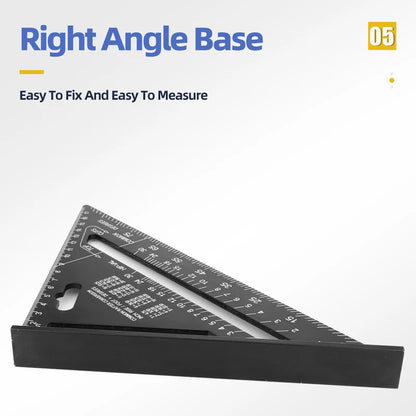 Triangle 7Inch Measurement Tool Square Angle Woodworking Square Triangular Metric