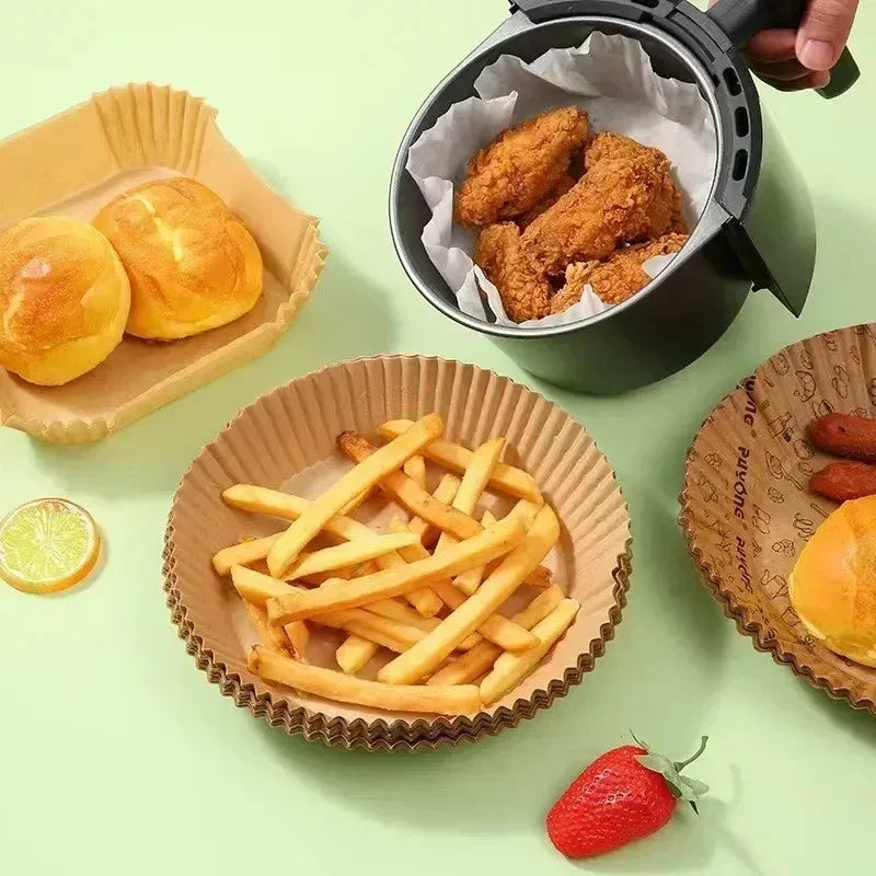 50/100/200Pcs Air Fryer Baking Paper Non-Stick Airfryer Kitchen Accessories