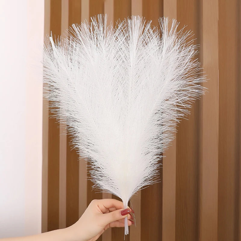 10/30 Pcs Artificial Pampas Grass Fluffy Reed Bouquet Boho Decoration Table Flower Arrangement