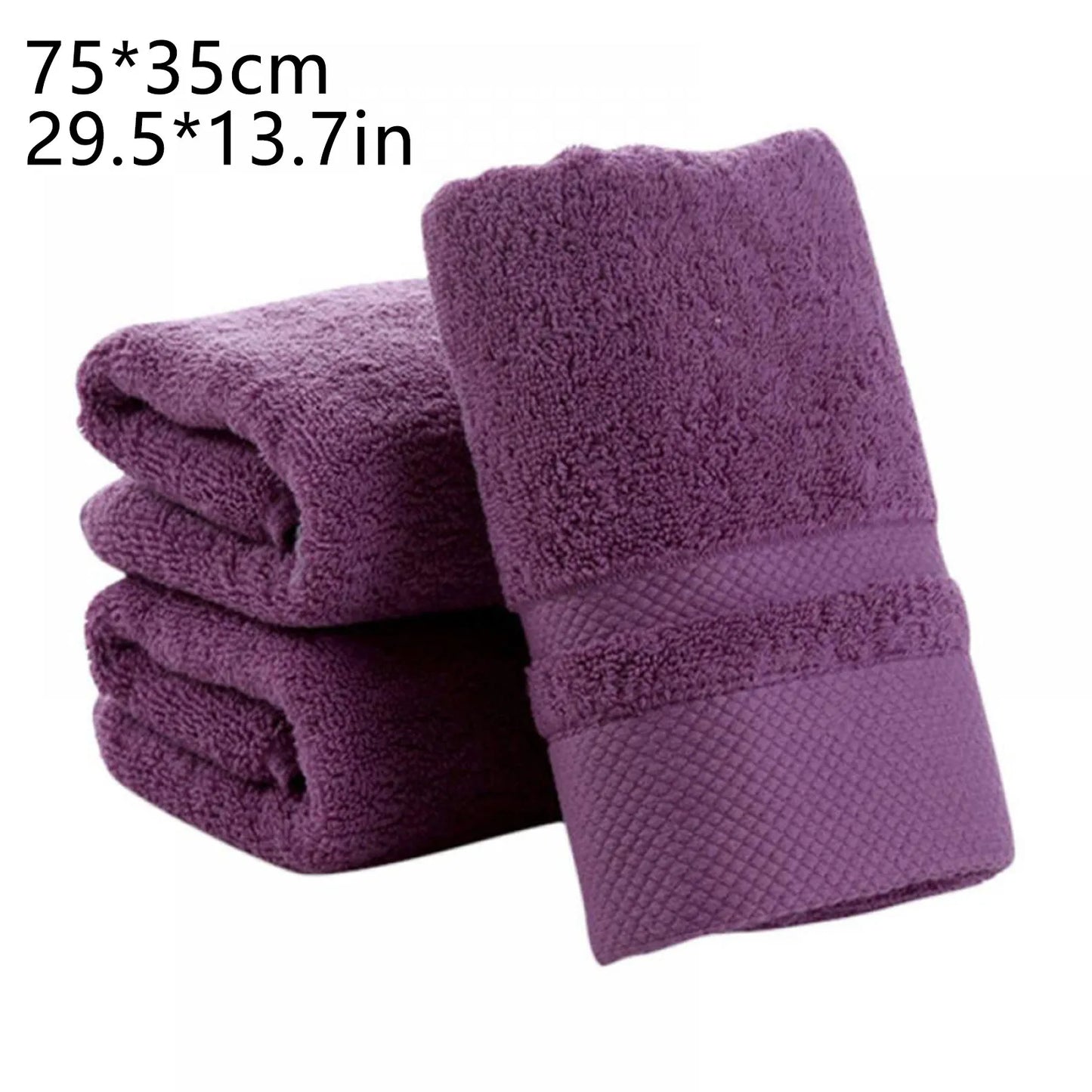 35X75CM Plain Colored Absorbent Towel Pure Cotton Bath Towel Set