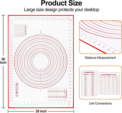 1PCS Silicone Baking Mat Kneading Pad Dough Mat Kitchen Cooking Grill Non-Stick Gadgets Bakeware