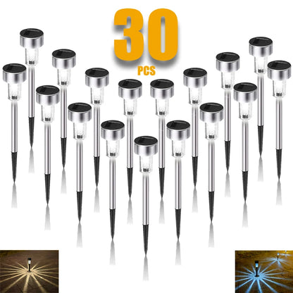 Outdoor Solar Powered Lamp Waterproof Landscape Lantern for Pathway Patio Decorative LED 10/20/30Pcs