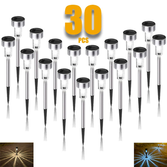 Outdoor Solar Powered Lamp Waterproof Landscape Lantern for Pathway Patio Decorative LED 10/20/30Pcs