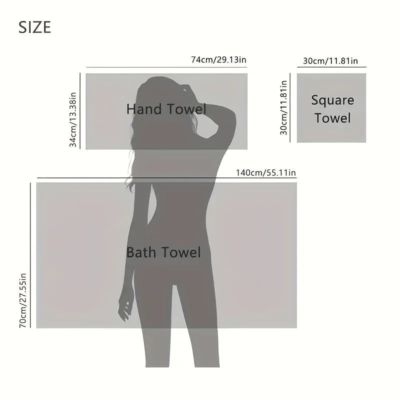 Super Soft 8Pcs Bath Towel Set, No Shedding & Highly Absorbent,