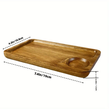 Japanese solid wood fruit plate multi-size high-value snack plate