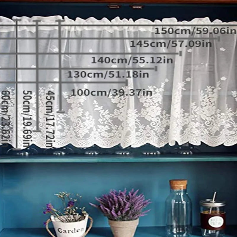 European White Lace Curtains