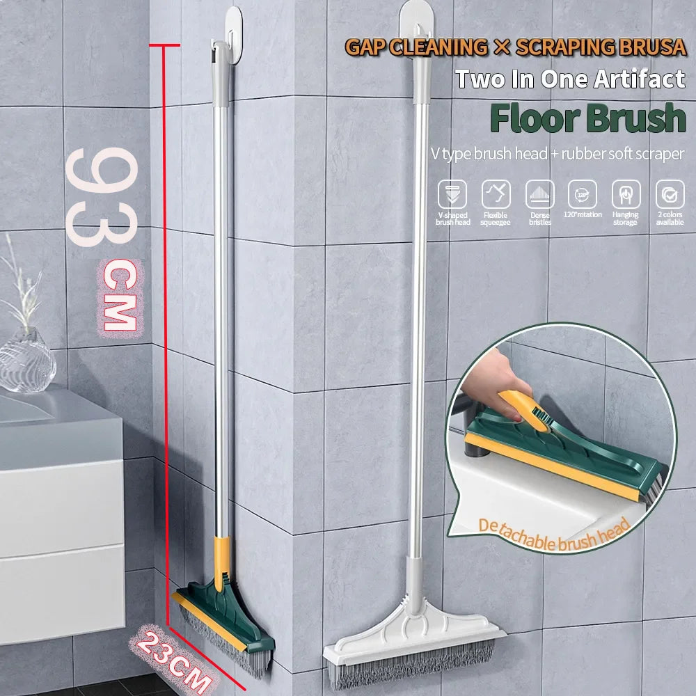 3 In 1 Cleaning Brush with Long Handle Rotating Floor