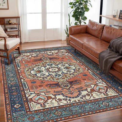 VIKAMA Bohemian Crystal Velvet Anti Slip Carpet for Living Room,