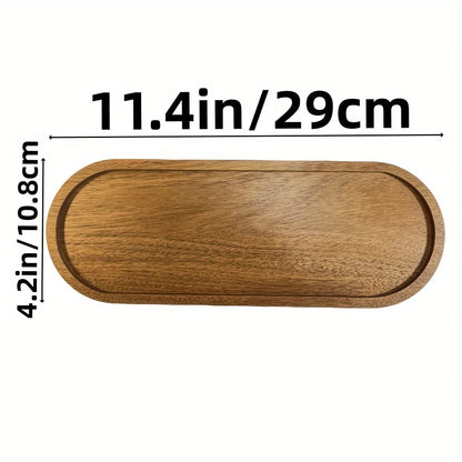 Japanese solid wood fruit plate multi-size high-value snack plate