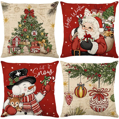 Christmas Cushion Cover Pillowcase Decorations for Home
