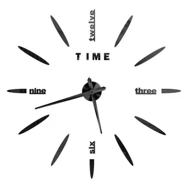 Large 3D Wall Clock Luminous Classic Wall DIY Digital Wall Stickers