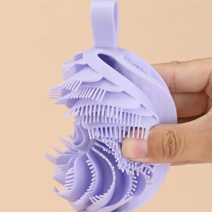 Soft Silicone Body Scrubber Scalp Exfoliating Non-irritating Body Wash Massager Bath Shower Brush