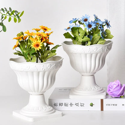 Simple Plastic Vase Pots for Plants Flower Arrangement Vase Decorative