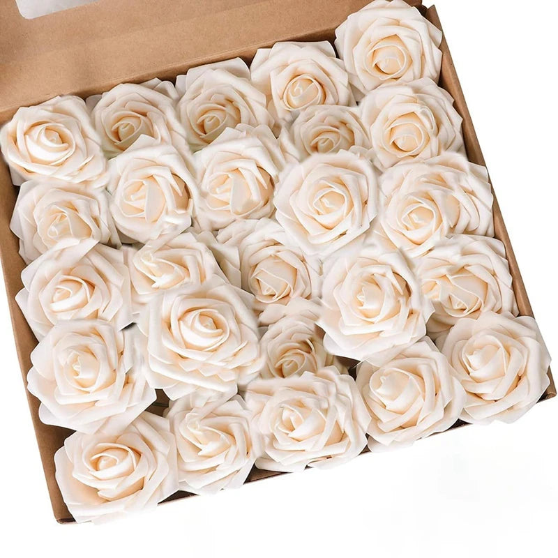 5/10/15/20/25Pcs Artificial Rose Flowers Wedding Centerpieces Arrangements Party