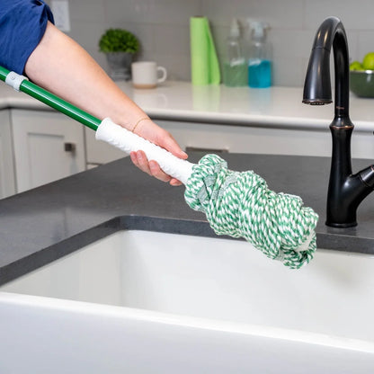 Heavy Duty Twist Mop Cotton Blend Head Easy Change Grip Ratchet Wringing Surface Cleaner Machine Washable