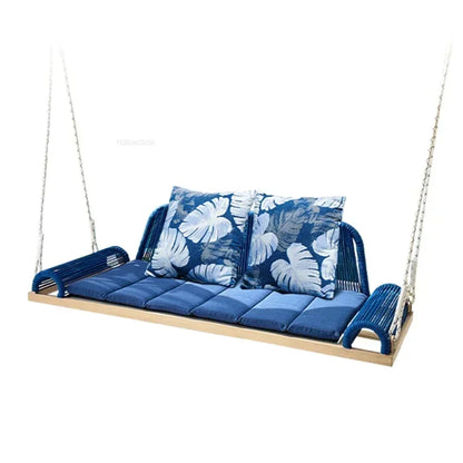 Bracket Outdoor Balcony Double Swing Chair Leisure Villa Patio Garden Hanging Basket Outdoor Furniture