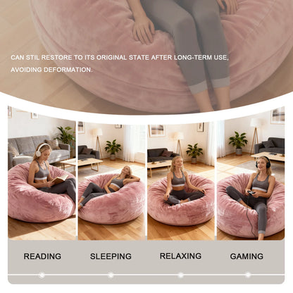 Big Bean Bag Chair with Filler Memory Foam Chair Super Soft Plush