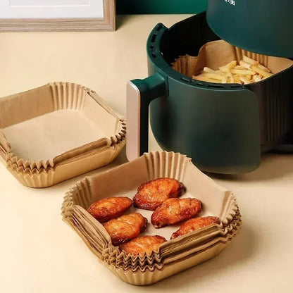 50/100/200Pcs Air Fryer Baking Paper Non-Stick Airfryer Kitchen Accessories