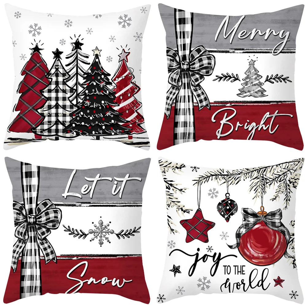 Christmas Cushion Cover Pillowcase Decorations for Home