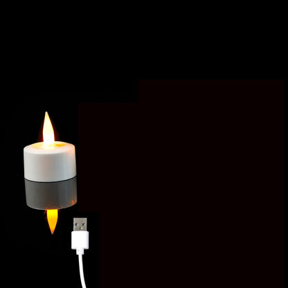 LED Candles with USB Charge, Flameless Decorative Rechargeable Tea Lights
