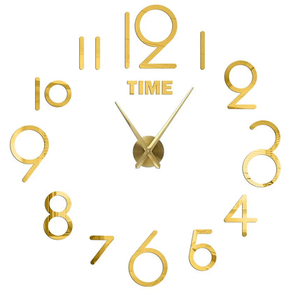 Large 3D Wall Clock Luminous Classic Wall DIY Digital Wall Stickers