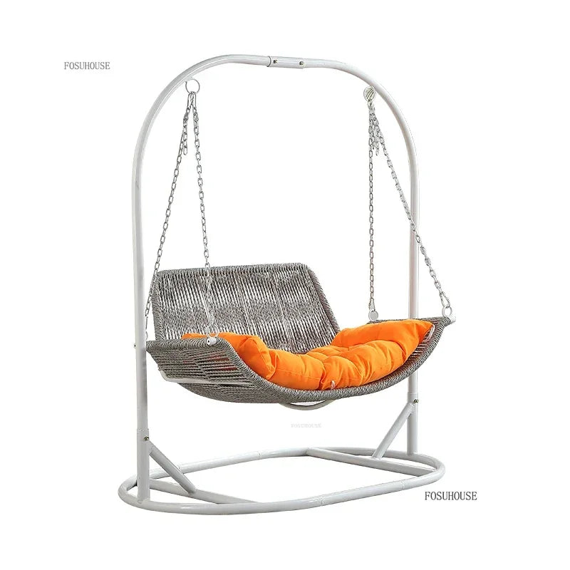Rattan Hanging Basket Double Patio Swings Creative Hammock