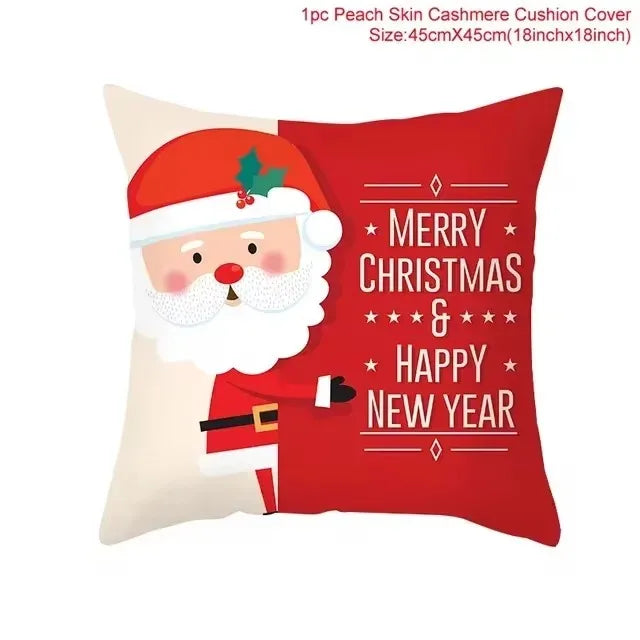 Christmas Cushion Cover Pillowcase Decorations for Home