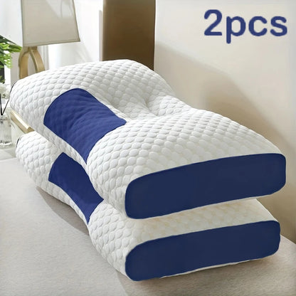 2pcs Massage Neck Pillows Adjustable Ergonomic Orthopedic Contour Support, High-Quality Pillow Core,