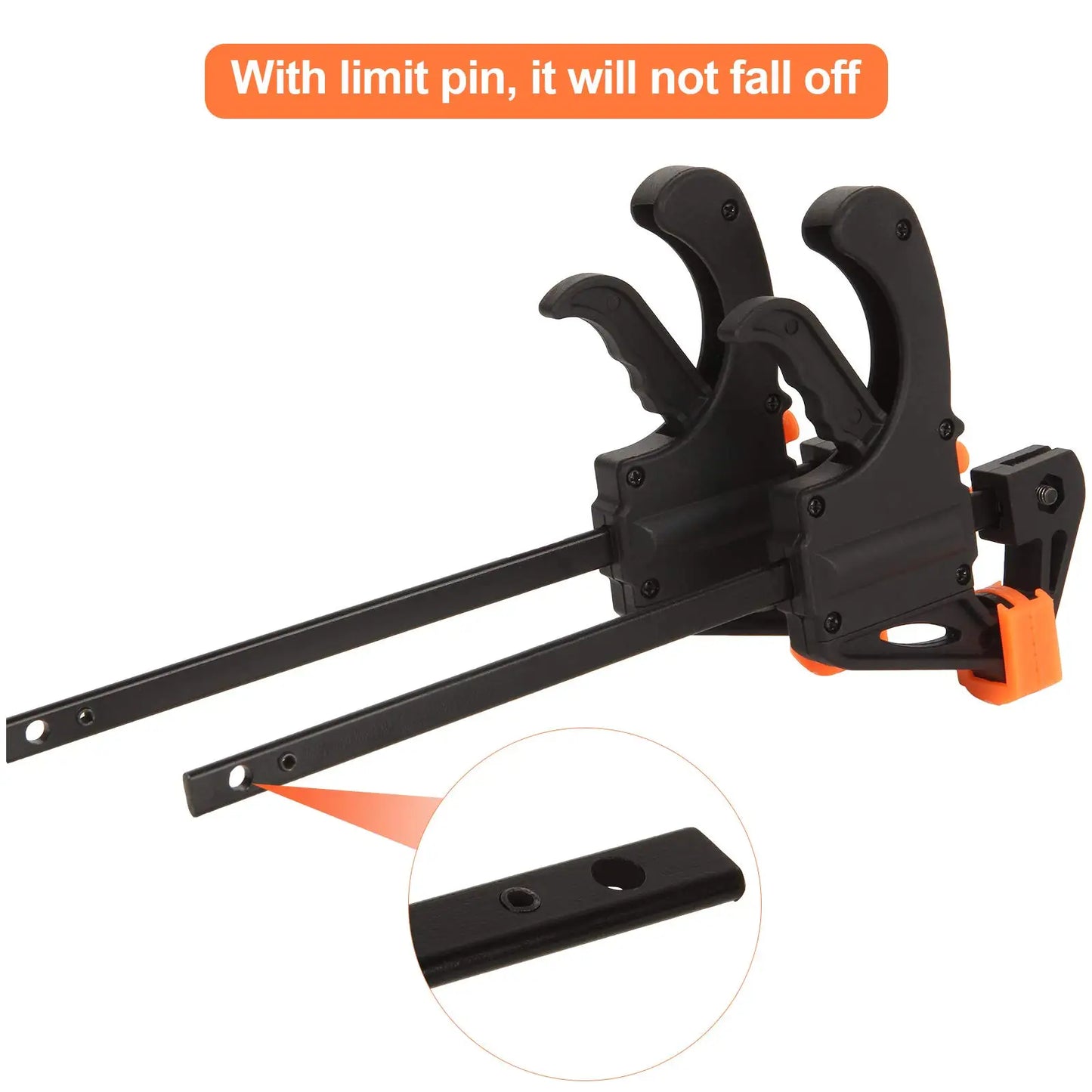 5/2pcs Woodworking Bar 4 Inch Clamp Clip Set Hard Quick Ratchet Release Clip