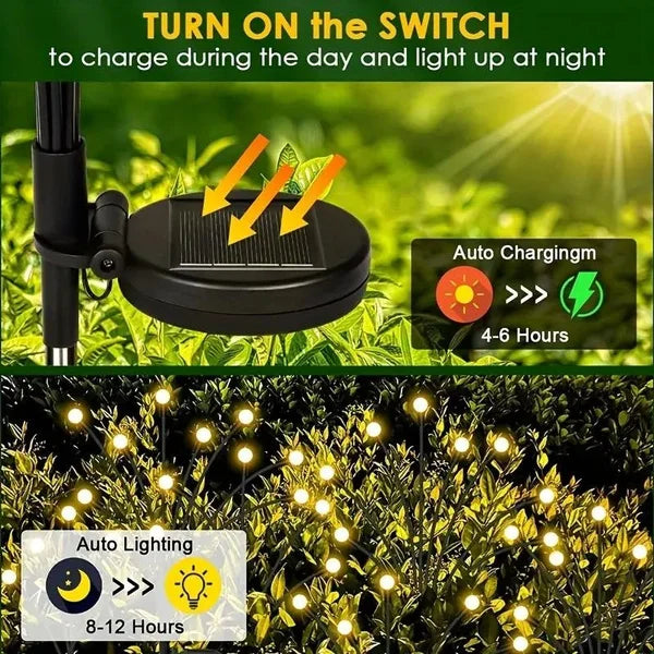 Outdoor Solar light Garden LED Wind-driven Firefly Ground Plug Lamp for Garden Lawn Landscape
