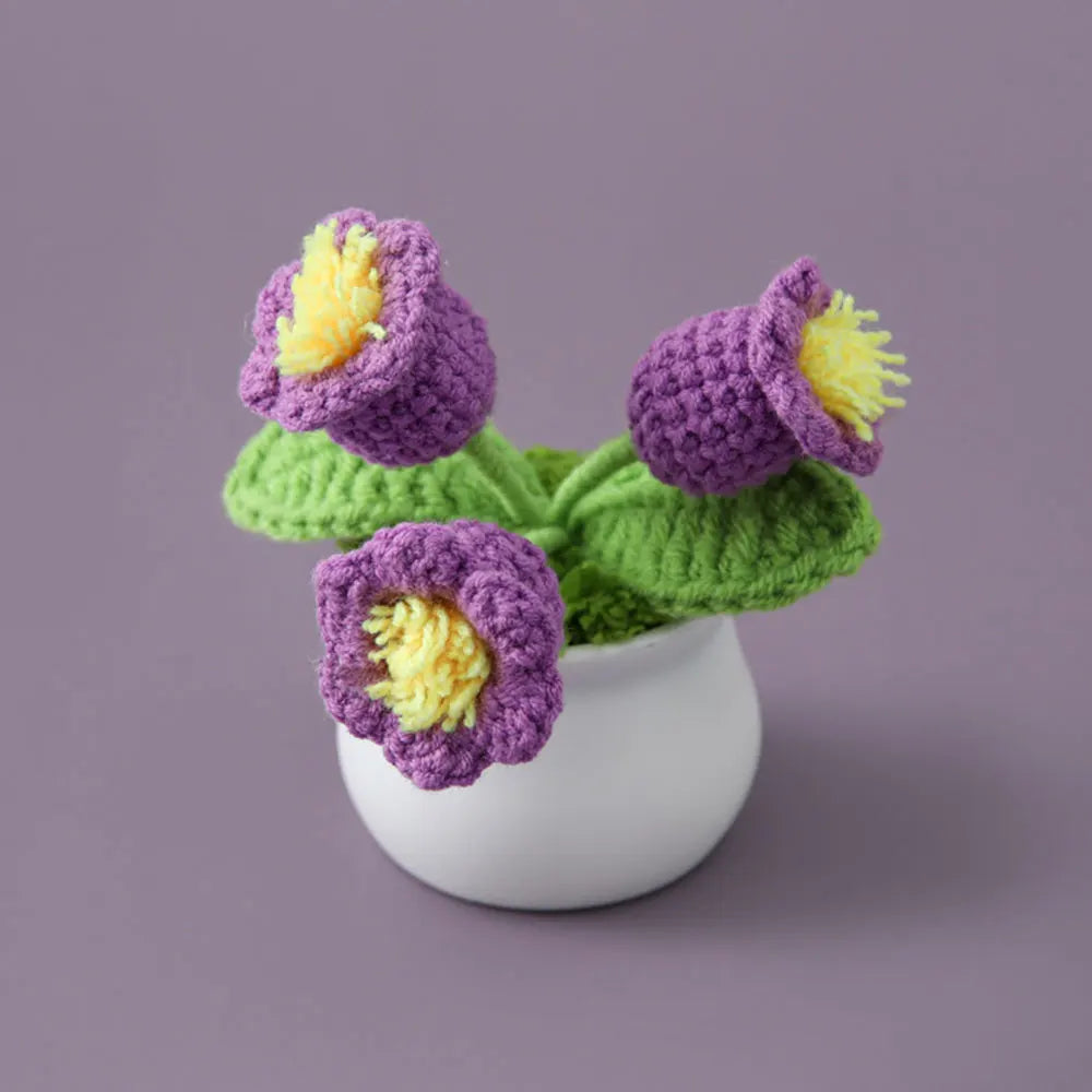 Hand-knitted Sunflower Tulip Crochet Flowers Potting
