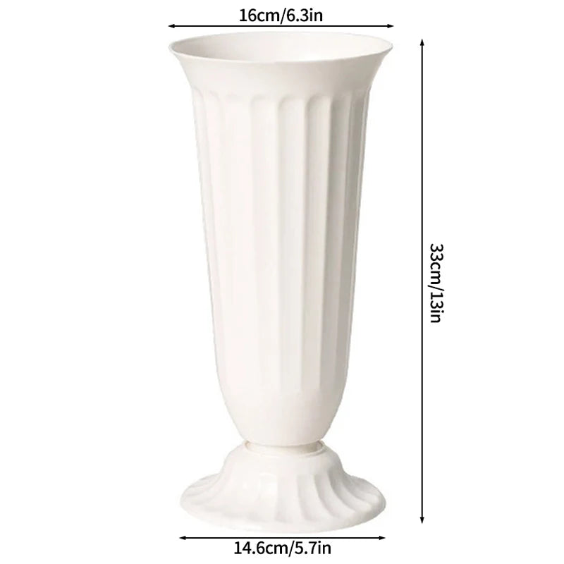 Simple Plastic Vase Pots for Plants Flower Arrangement Vase Decorative