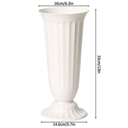 Simple Plastic Vase Pots for Plants Flower Arrangement Vase Decorative