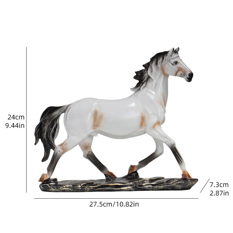 Style vintage resin horse sculpture