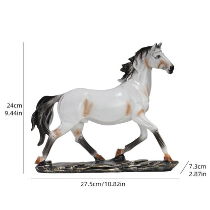 Style vintage resin horse sculpture