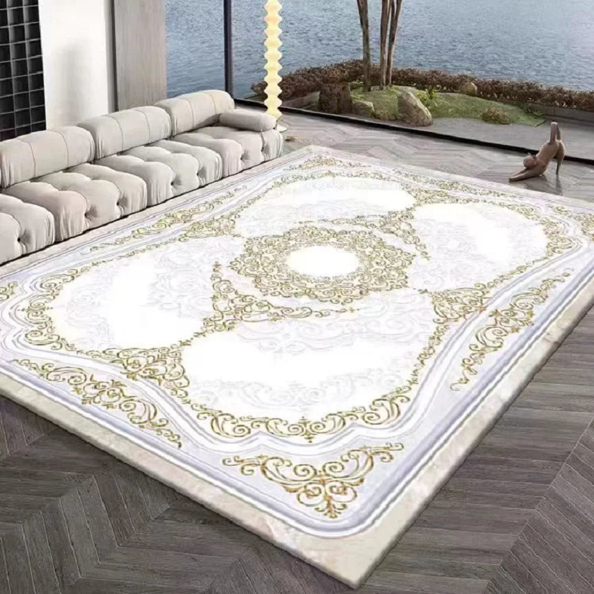 Persian carpet non-slip crystal velvet large carpet bedroom and living room
