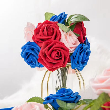 10~100pcs Rose Artificial Flowers Foam Fake Roses Wedding Bouquets Centerpieces
