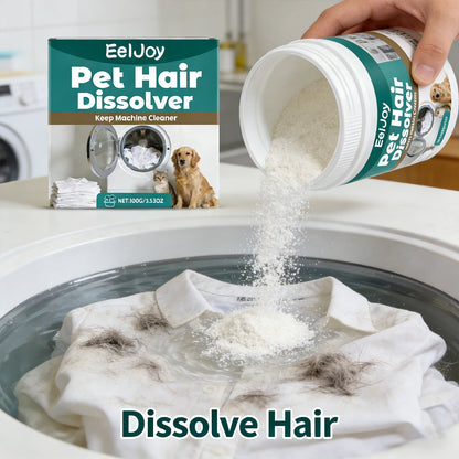 Pet Hair Dissolver Laundry Additive Removes Cat Dog Hair from Clothes.