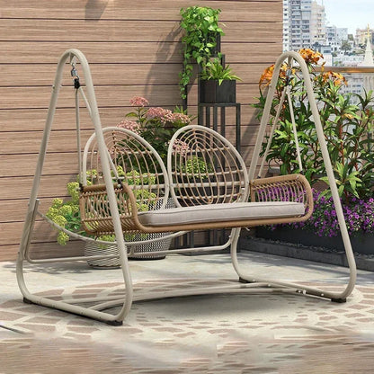 Bracket Outdoor Balcony Double Swing Chair Leisure Villa Patio Garden Hanging Basket Outdoor Furniture