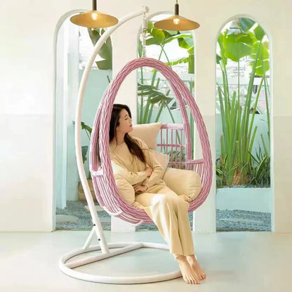 Hanging basket rattan courtyard double swing lazy chair
