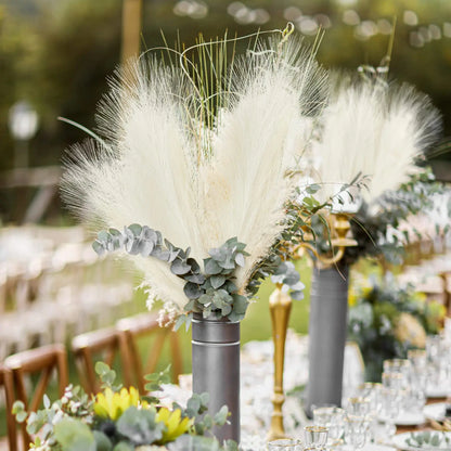 10/30 Pcs Artificial Pampas Grass Fluffy Reed Bouquet Boho Decoration Table Flower Arrangement
