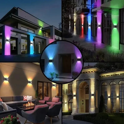 Solar Wall Lamp Outdoor LED Light Waterproof Up And Down Luminous Lighting Balcony Yard