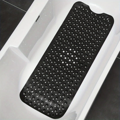 1Pc non-slip shower mat bathtub mat with drain holes and suction cups machine washable