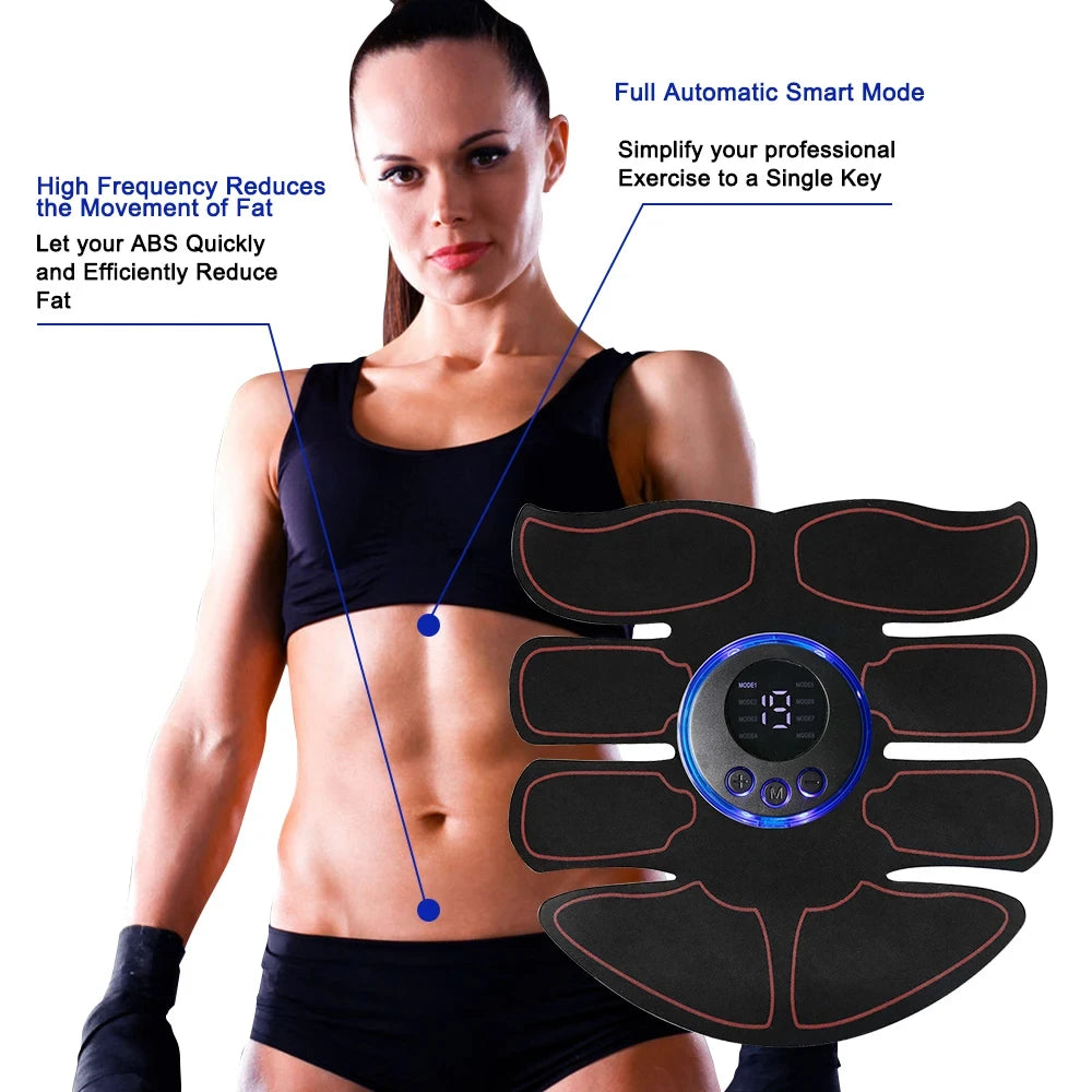 ABS Stimulator EMS Muscle Toner Fitness Weight Loss Massager Abdominal ...