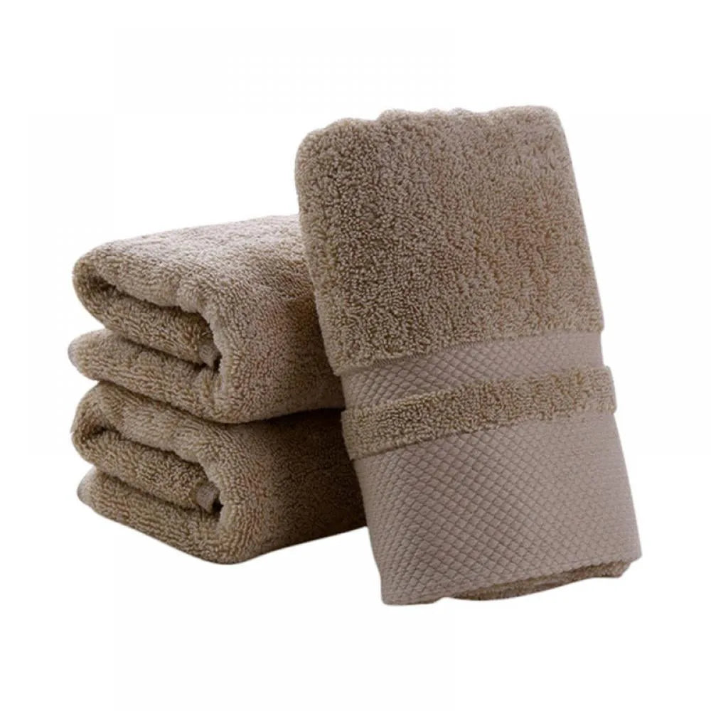 35X75CM Plain Colored Absorbent Towel Pure Cotton Bath Towel Set